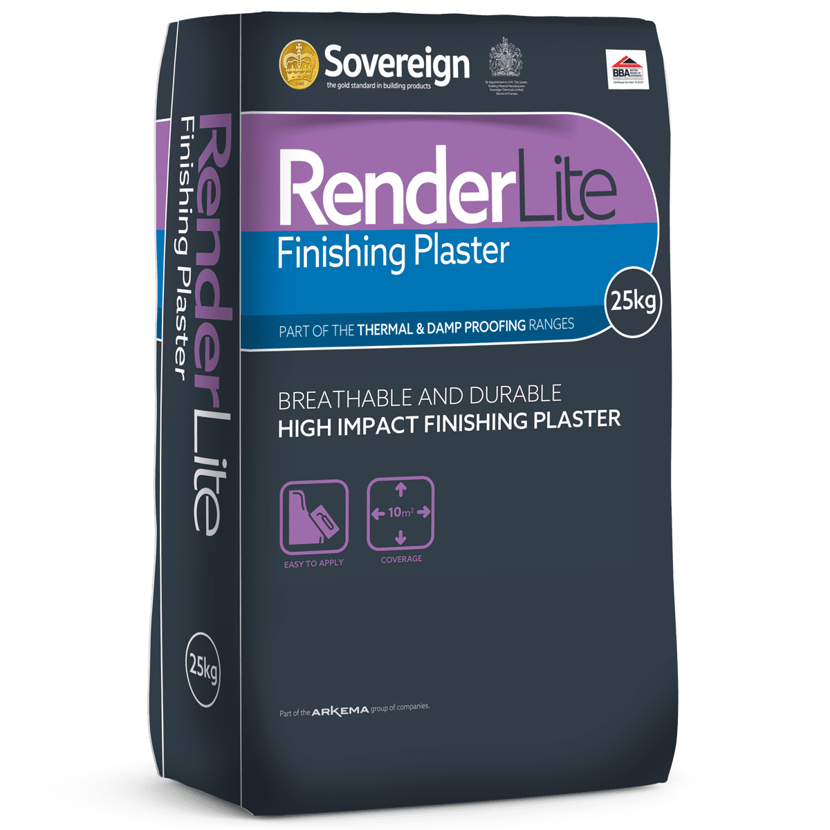 Sovereign Renderlite Finish Plaster 25kg Injectaproof